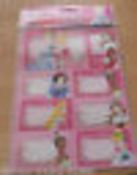 200 x sale units each of 18 x Disney Princess Christmas gift labels
