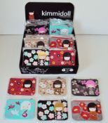 10 x Kimmidoll Oriental Japanese Design Coin Purse with Zip Top - 4 Characters New and bagged