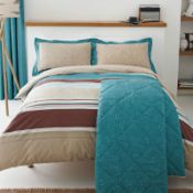 Arlo Teal King Size Modern Duvet Set 50% cotton, 50% polyester - RRP £120 New perfect stock, King