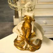 Art Nouveau Vintage Statue Letter Rack, Gilded Figurine DON022 New and boxed perfect stock. This