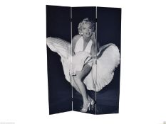 Marilyn Monroe 3 Panel Screen Double Sided Partition New and boxed perfect stock MPN 6517 RRP £110