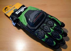 Furygan FRG 6 LEATHER Motorbike Sport Gloves BLK/GRN Size XXL  BNWT. The leather Furygan FRG6  glove