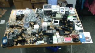 Assorted selection of mobile fone and electrical accessories new and return as pictured - large
