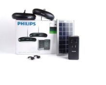 10pcs x Brand new Philips Solar Light Kit - with 2 x LEDs lamps and battery & Solar Panel - rrp £59