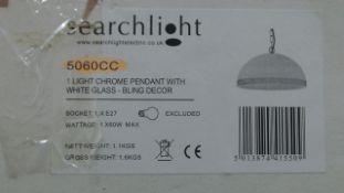 Brand new Searchlight Pendant chrome bling decor £ 129