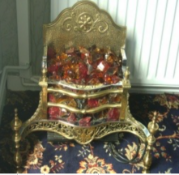 Solid Brass Adams Style Electric Fire - No Reserve