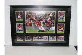 Signed collage 'Robin Van Persie'. Supplied in a frame and with certificate of authenticity.