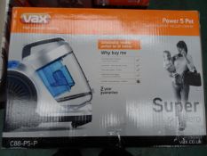 1 x Vax Power 5 Pet. Bagless cyclonic vacuum cleaner. C88-P5-P. Very high retail value. Unchecked/