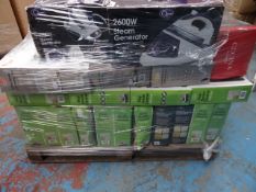 1 x HIGH VALUE (HV5) Pallet to contain 33 items to include: 25 x Quest 900 Watt Mop Steam