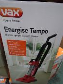 1 x Vax Energise Tempo Bagless Upright Vacuum Cleaner. U86-E1-Be. Very high retail value.