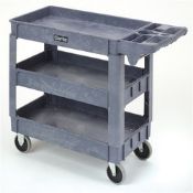 Clarke PP3SC 3 Tray Polypropylene Service Trolley  Made from high impact polypropylene
Will not
