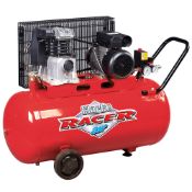 Clarke Racer 9/100 Great value electric lubricated belt-driven compressor. Single-stage, two