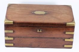 A 19th century mahogany and brass mounte