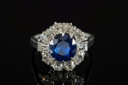 A sapphire and diamond circular cluster