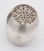A Victorian silver pounce pot, maker Cha