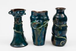 Three Longpark (Torquay) pottery 'dragon