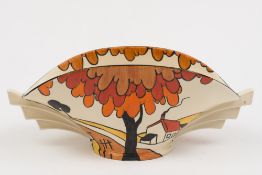 A Clarice Cliff Fantasque daffodil vase: