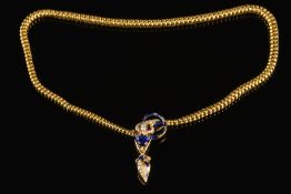 A mid 19th century enamelled gold and se
