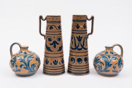 Two pairs of Aller Vale (Torquay) potter