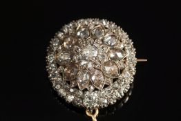 A late 19th century gold and diamond cir