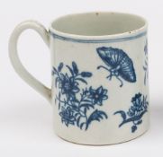 A Worcester blue and white coffee can: o