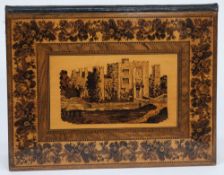 A Tunbridgeware blotter: of rectangular