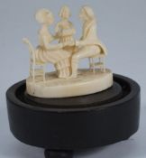 A 19th century Dieppe ivory miniature ca