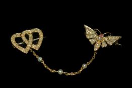 An early 20th century gold and split see