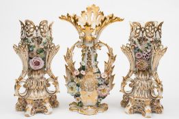 A pair of Jacob Petit porcelain vases an