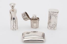 A Victorian silver figural scent bottle,