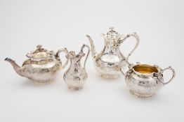 A Victorian matched four-piece tea and c