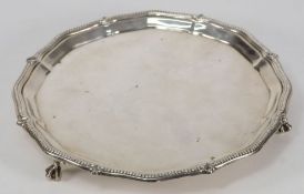 A George V silver salver, maker William