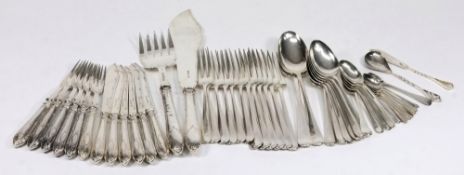 An Elizabeth II silver rat tail part fla