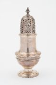 A Georgian silver  sugar castor, stamped