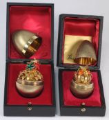 A Stuart Devlin silver-gilt egg, London