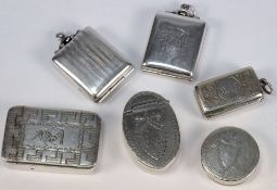 A collection of six assorted patch boxes