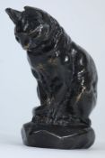 After Barye, a bronze model of a seated