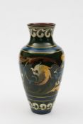 A Longpark (Torquay) pottery vase: of ov