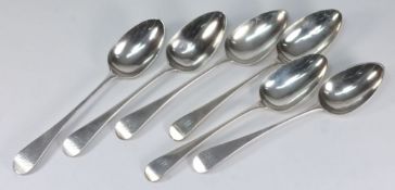 Six George III silver Old English patter