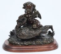 A 19th century French bronze group of a