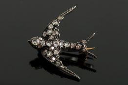 A late 19th century silver and diamond '