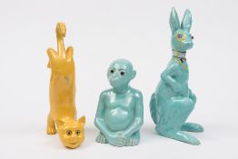 Three Mosanic faience animals: comprisin