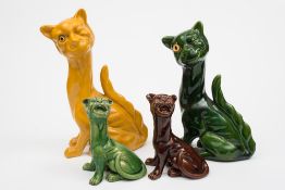A family of Torquay pottery cats: compri