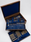 A George V silver part rat tail flatware