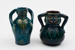 Two Longpark (Torquay) pottery grotesque