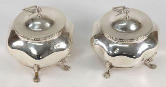 A  late Victorian silver tea caddy, make