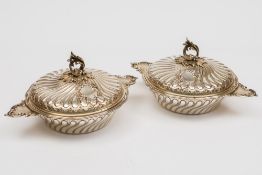 A pair of 19th century French silver-gil