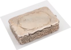 A Victorian silver snuff box, maker Edwa