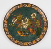 A large Watcombe (Torquay) pottery plaqu