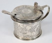 A Victorian silver mustard pot, maker Ch